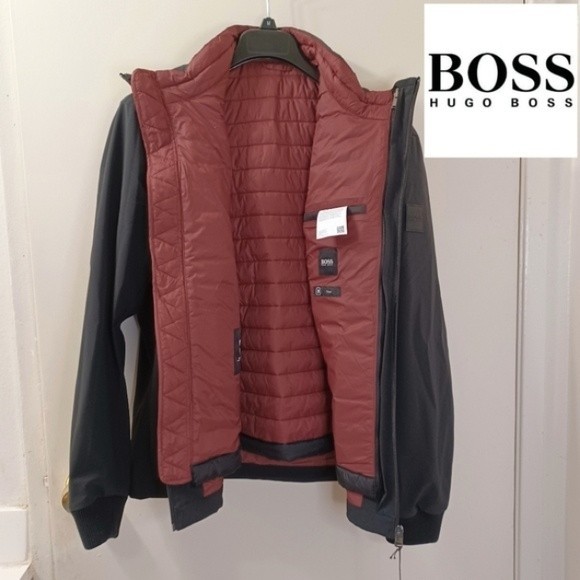 HUGO BOSS Callero Quilted Lined Hooded Jacket Size 36 Mens Small - Picture 2 of 13